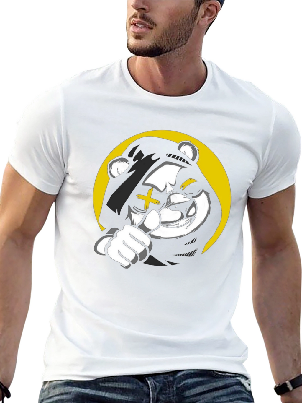Cool Bear Graphic Black T-Shirt