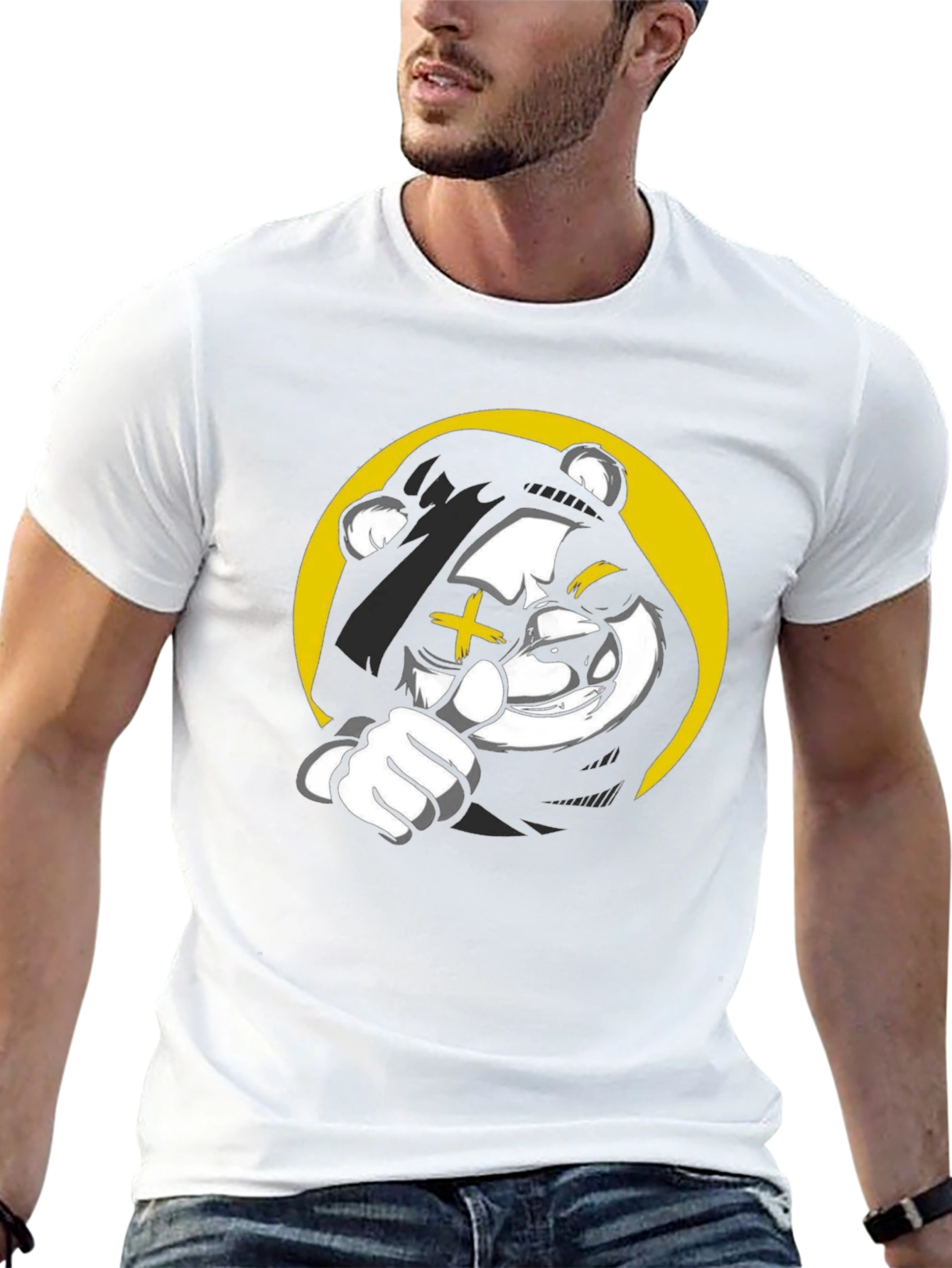 Cool Bear Graphic Black T-Shirt