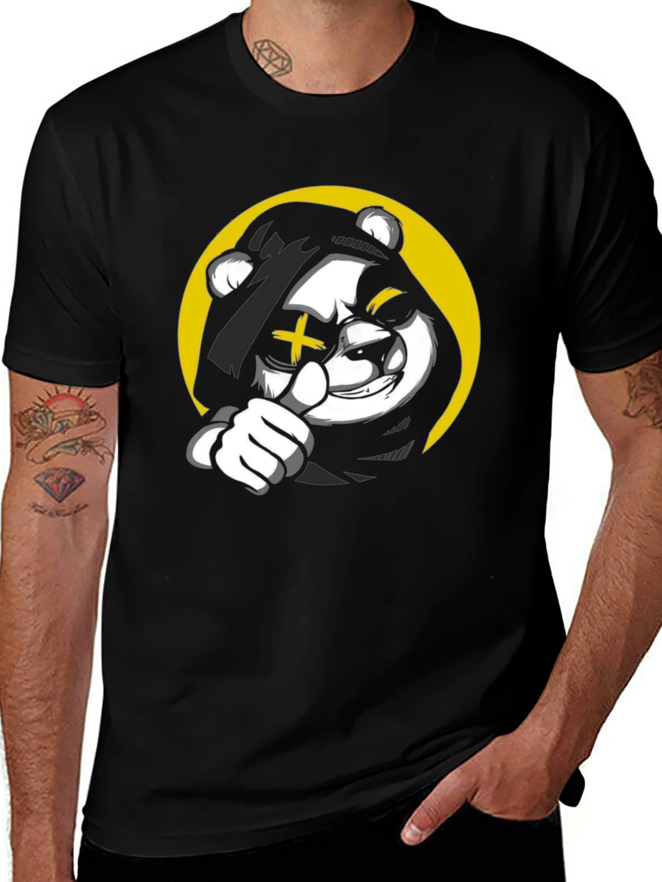 Cool Bear Graphic Black T-Shirt