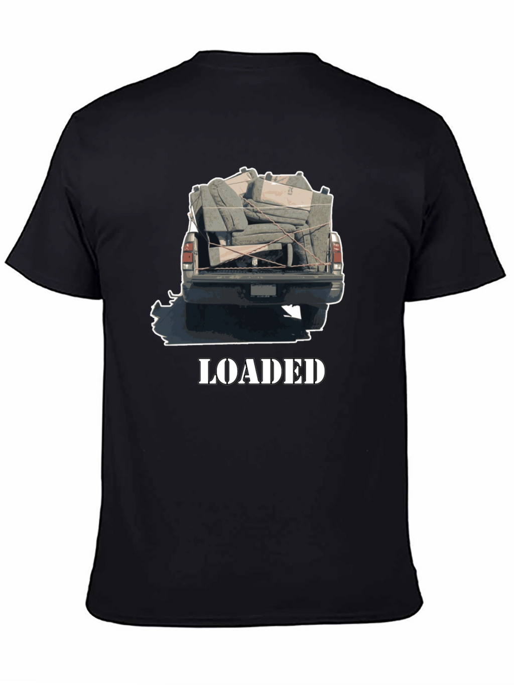 Loaded Truck Graphic Tee - Quirky Black T-Shirt