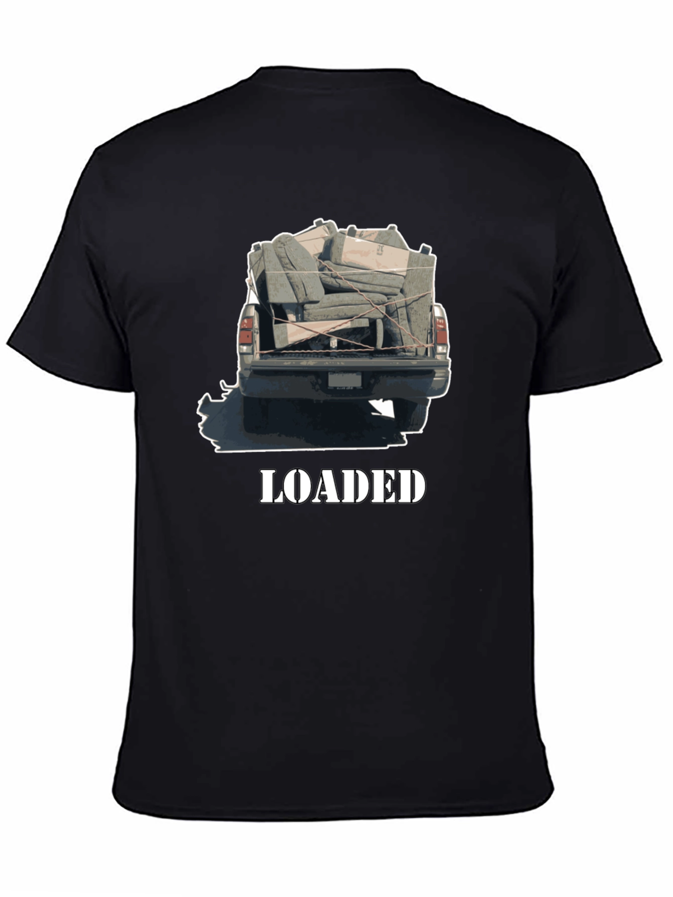 Loaded Truck Graphic Tee - Quirky Black T-Shirt
