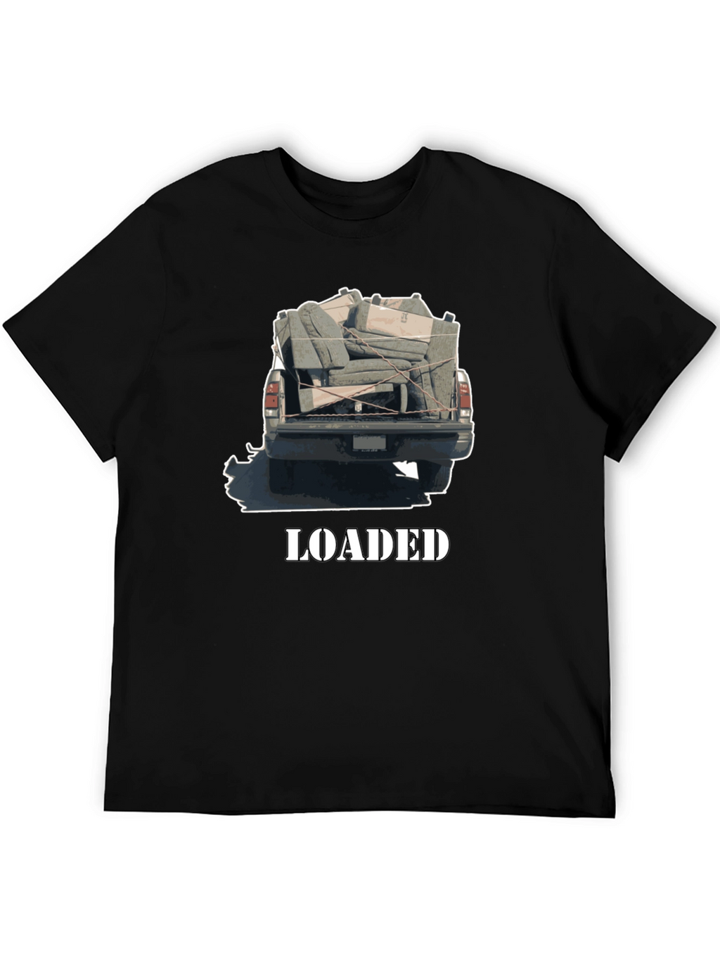 Loaded Truck Graphic Tee - Quirky Black T-Shirt