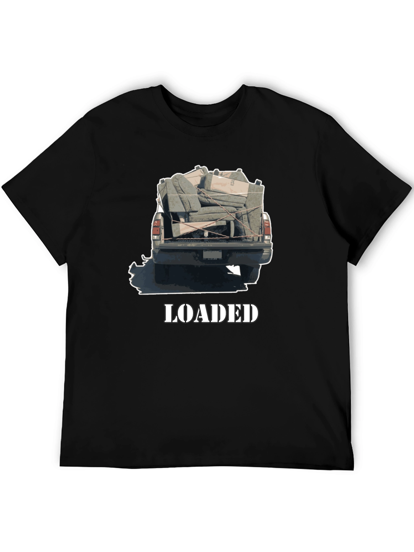 Loaded Truck Graphic Tee - Quirky Black T-Shirt