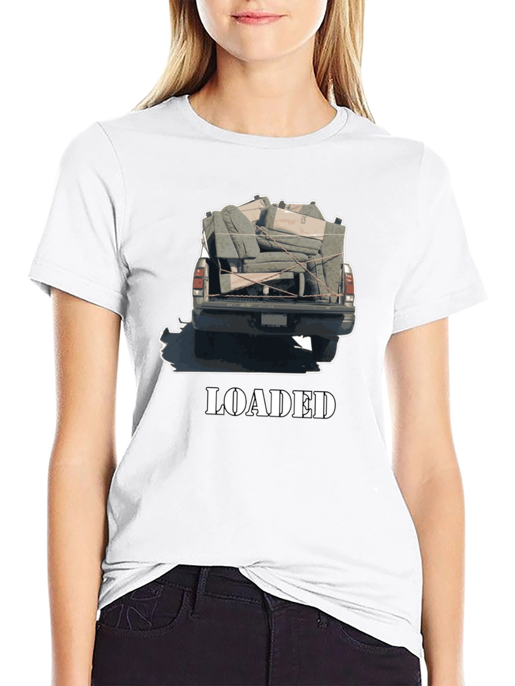 Loaded Truck Graphic Tee - Quirky Black T-Shirt