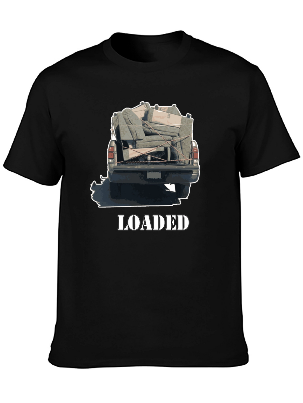 Loaded Truck Graphic Tee - Quirky Black T-Shirt