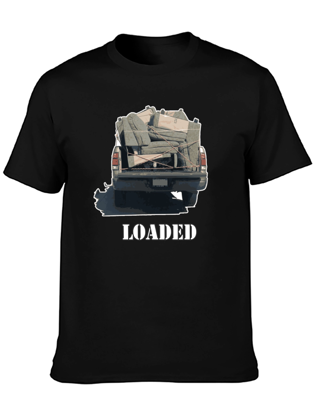 Loaded Truck Graphic Tee - Quirky Black T-Shirt