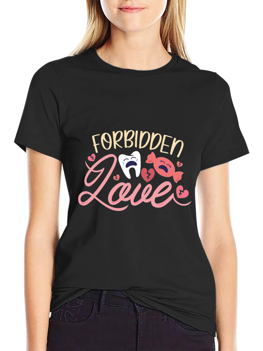 Forbidden Love T-Shirt - Cute Cartoon Design