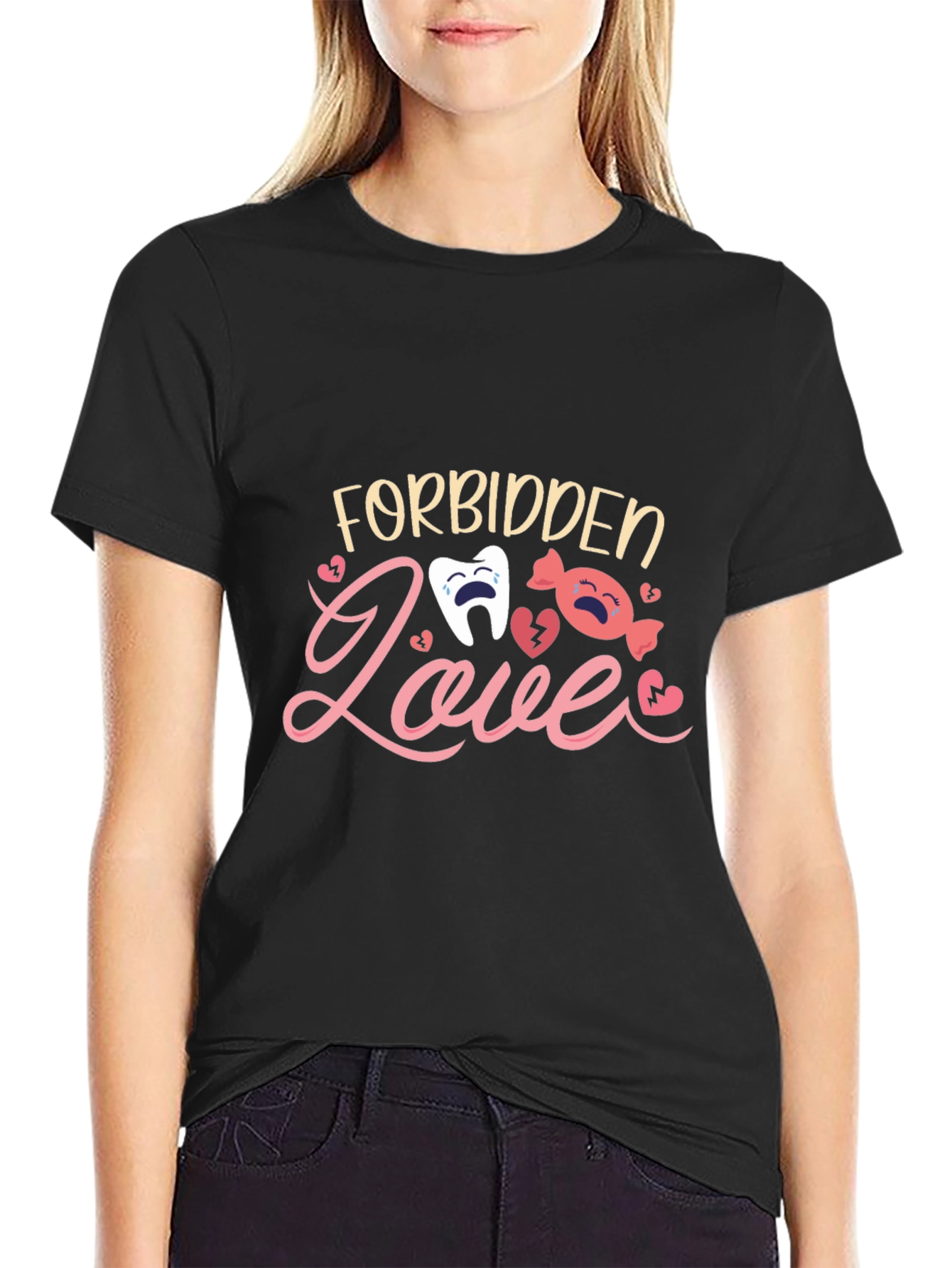 Forbidden Love T-Shirt - Cute Cartoon Design