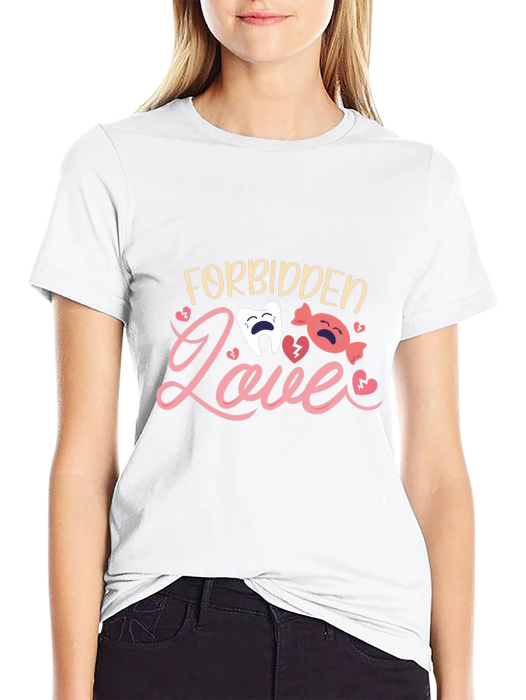 Forbidden Love T-Shirt - Cute Cartoon Design
