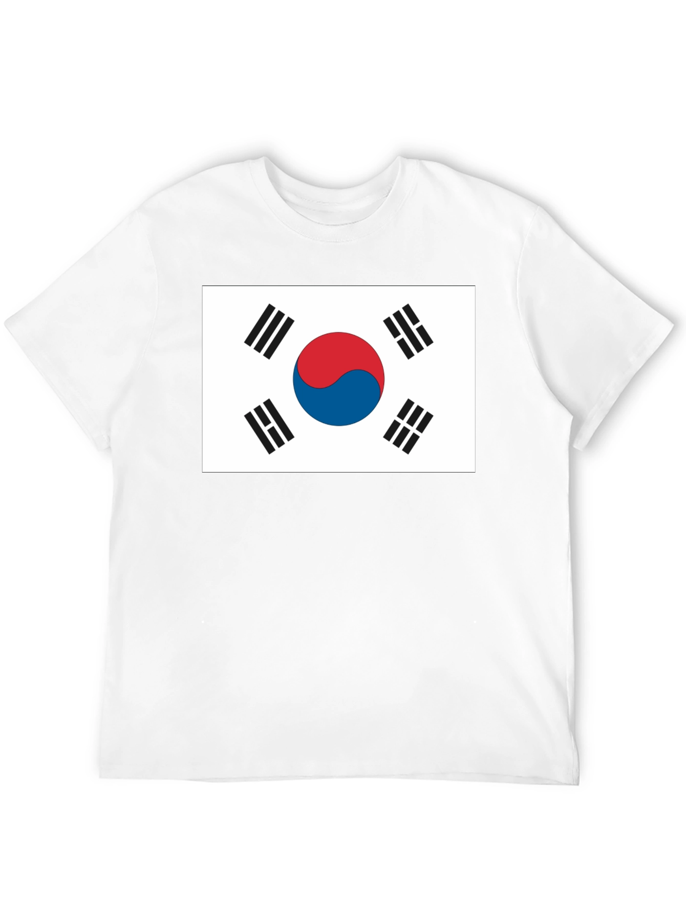 South Korea Flag Graphic T-Shirt - Black