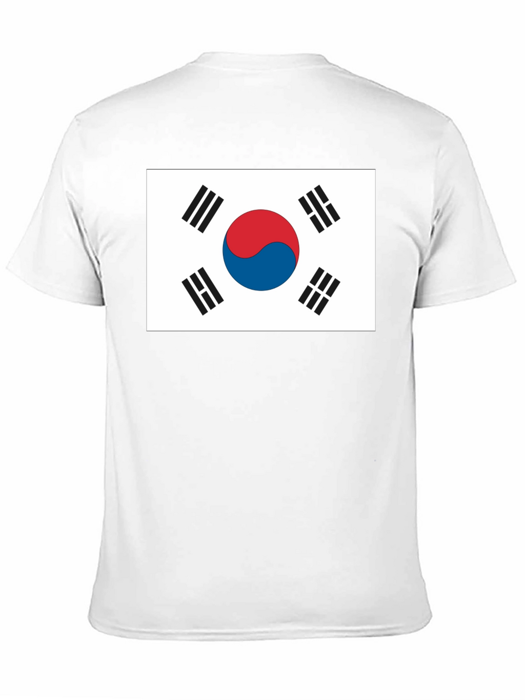 South Korea Flag Graphic T-Shirt - Black