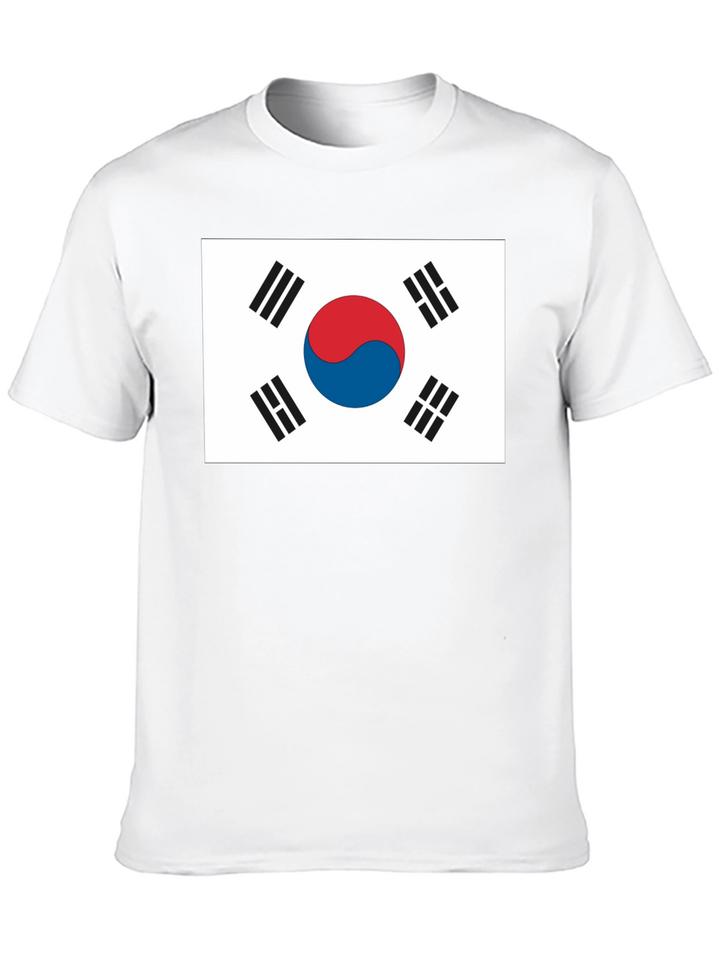 South Korea Flag Graphic T-Shirt - Black