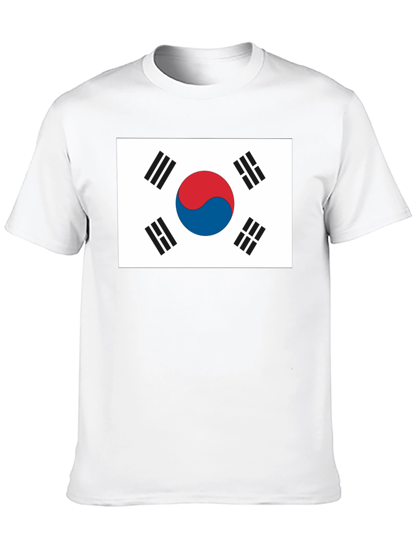 South Korea Flag Graphic T-Shirt - Black