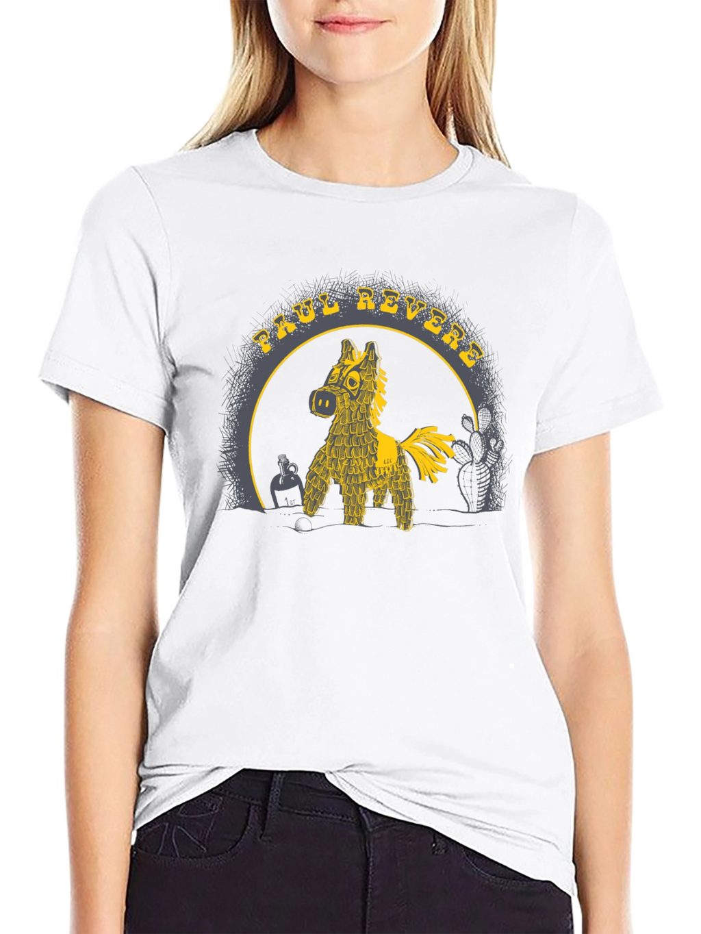 Paul Revere Piñata T-Shirt - Black Graphic Tee