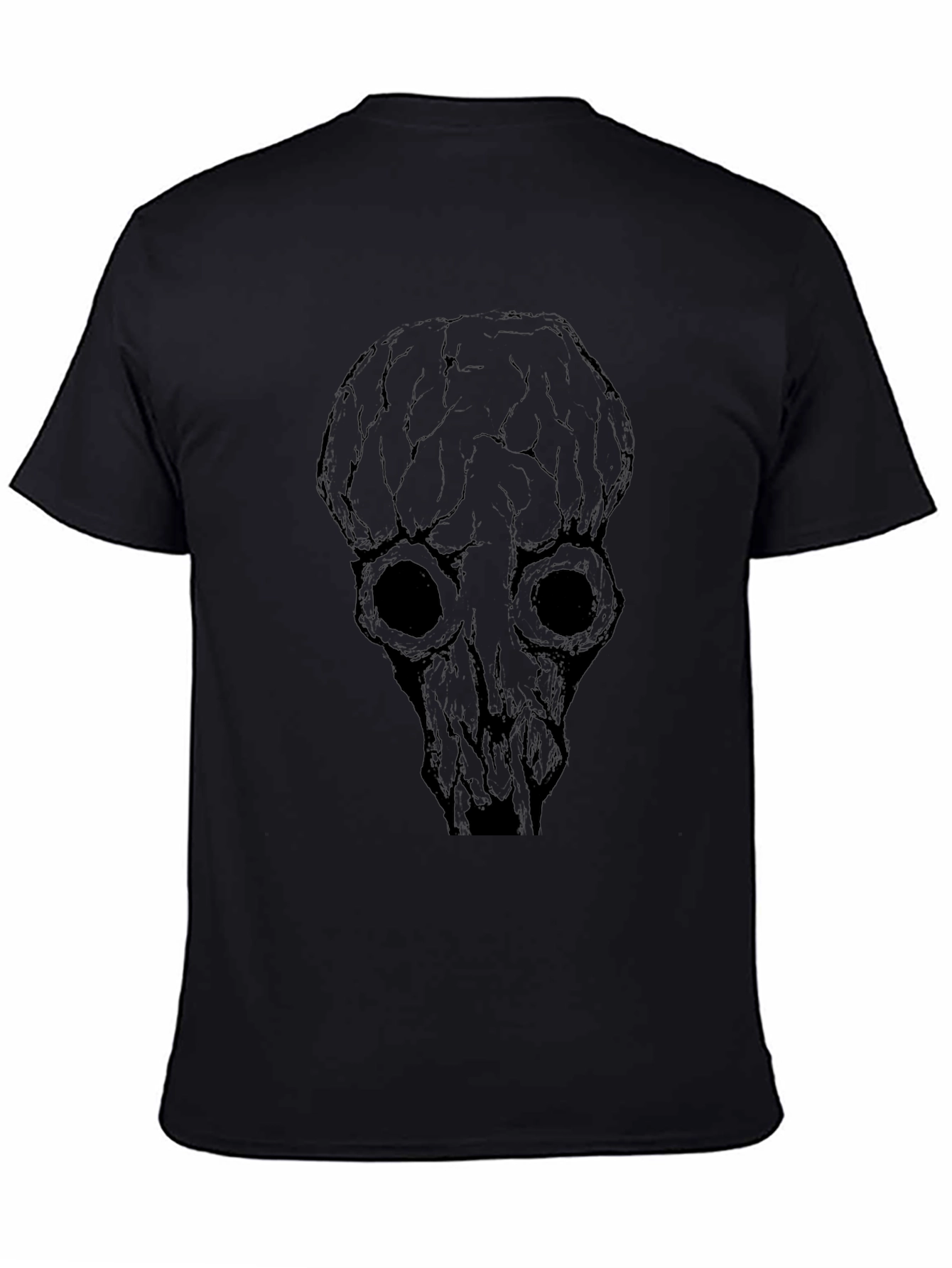 Skull Graphic Print Black T-Shirt for Men