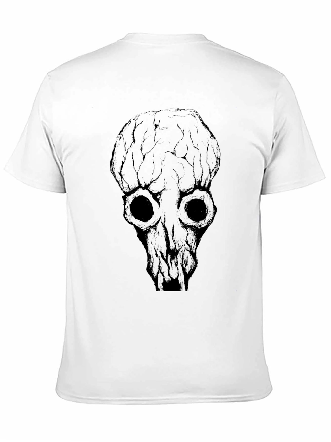 Skull Graphic Print Black T-Shirt for Men