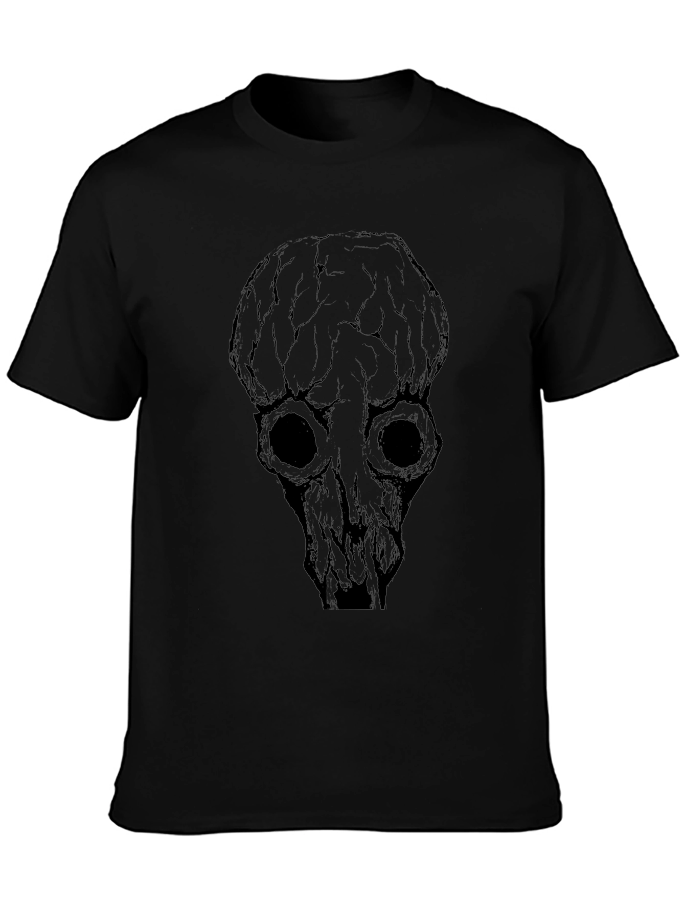 Skull Graphic Print Black T-Shirt for Men