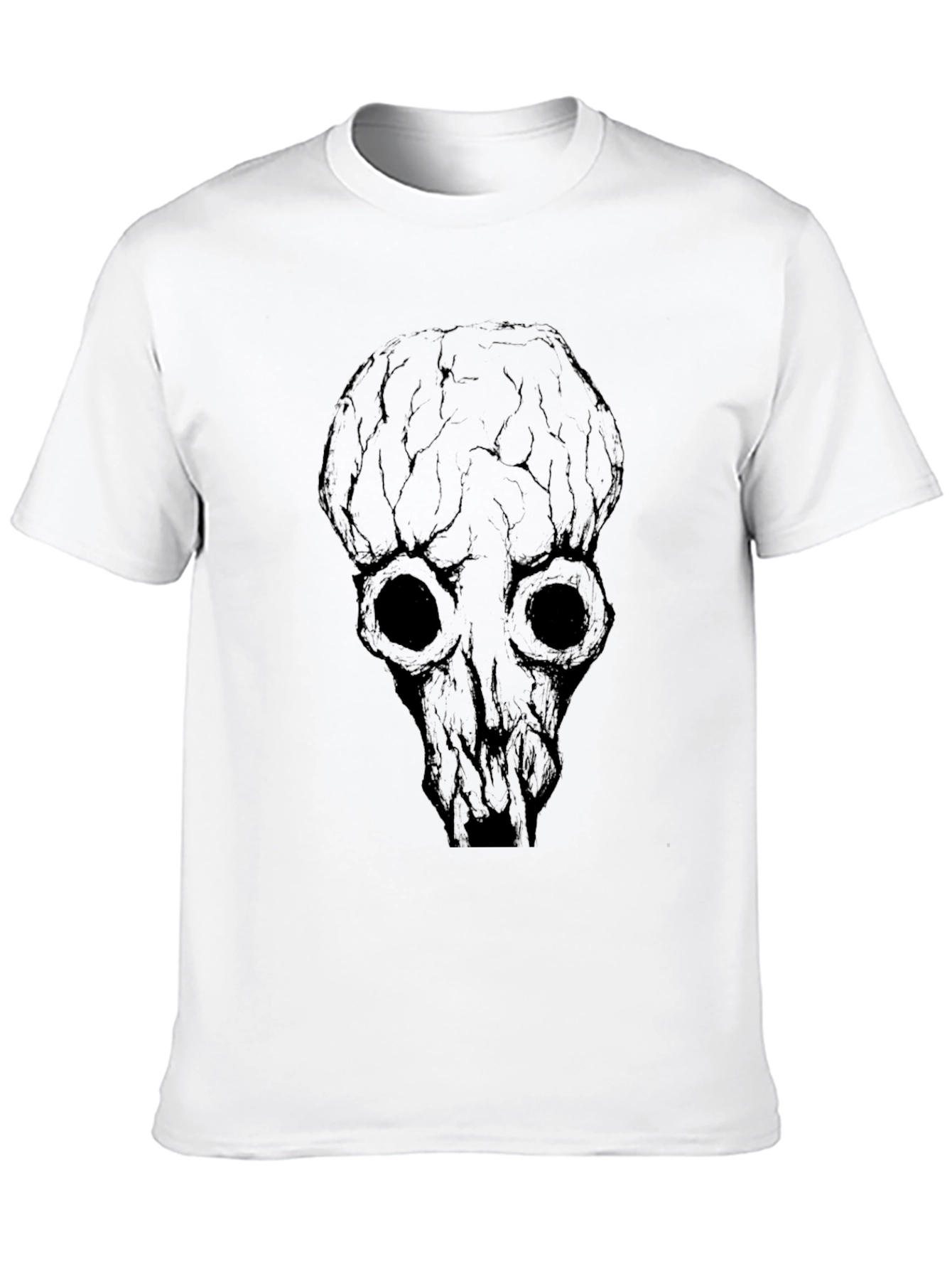 Skull Graphic Print Black T-Shirt for Men