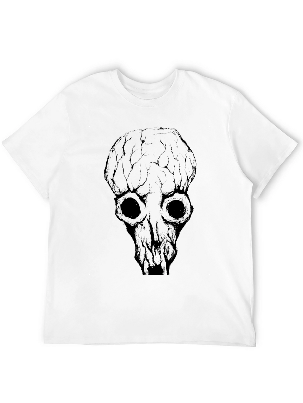 Skull Graphic Print Black T-Shirt for Men