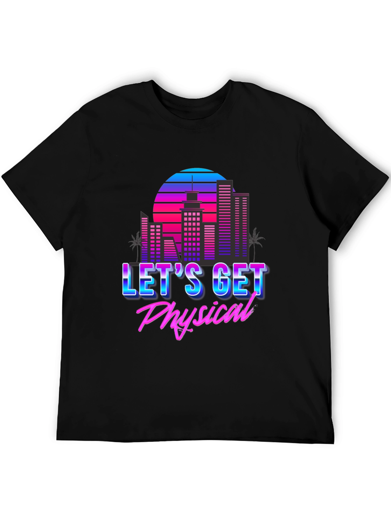 Retro 80s Lets Get Physical Graphic T-Shirt