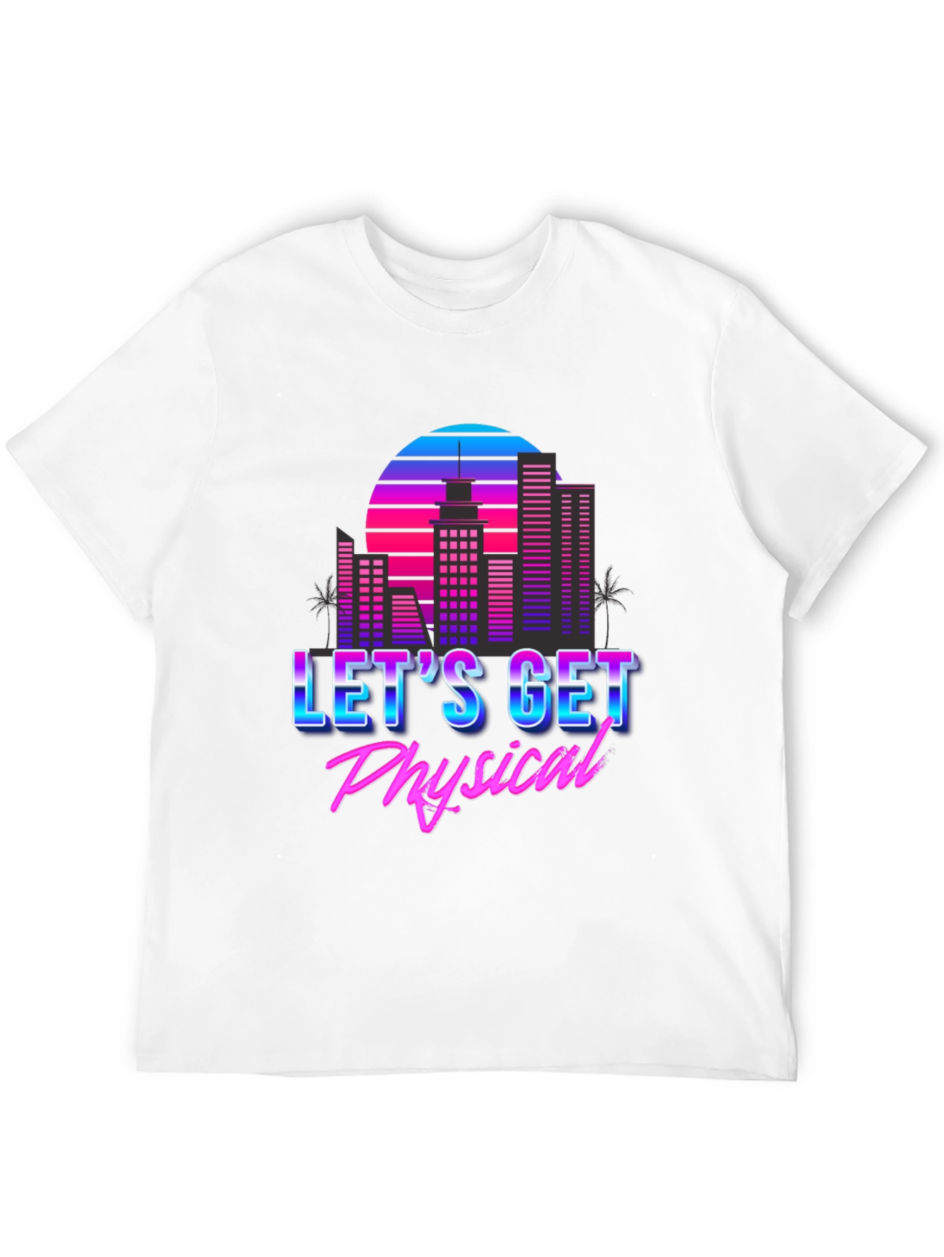 Retro 80s Lets Get Physical Graphic T-Shirt