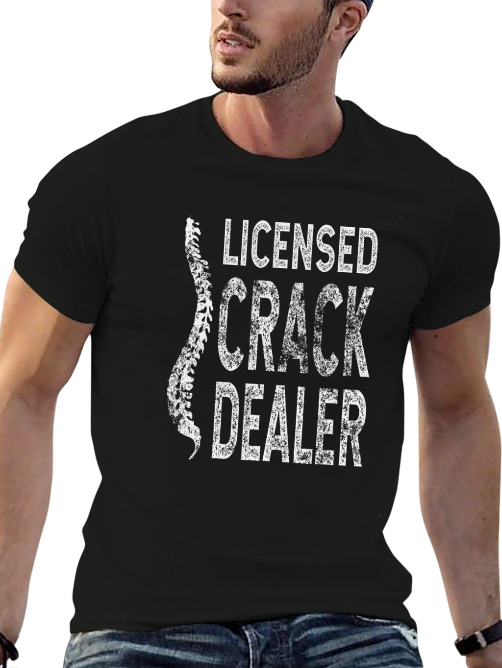 Licensed Crack Dealer T-Shirt Funny Chiropractic Tee