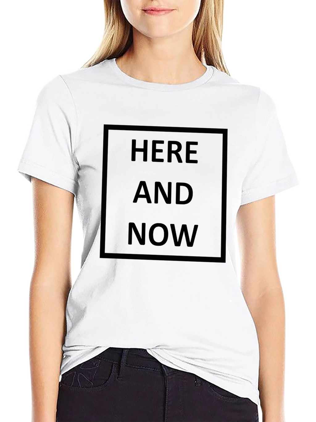 Here and Now Black Graphic Tee
