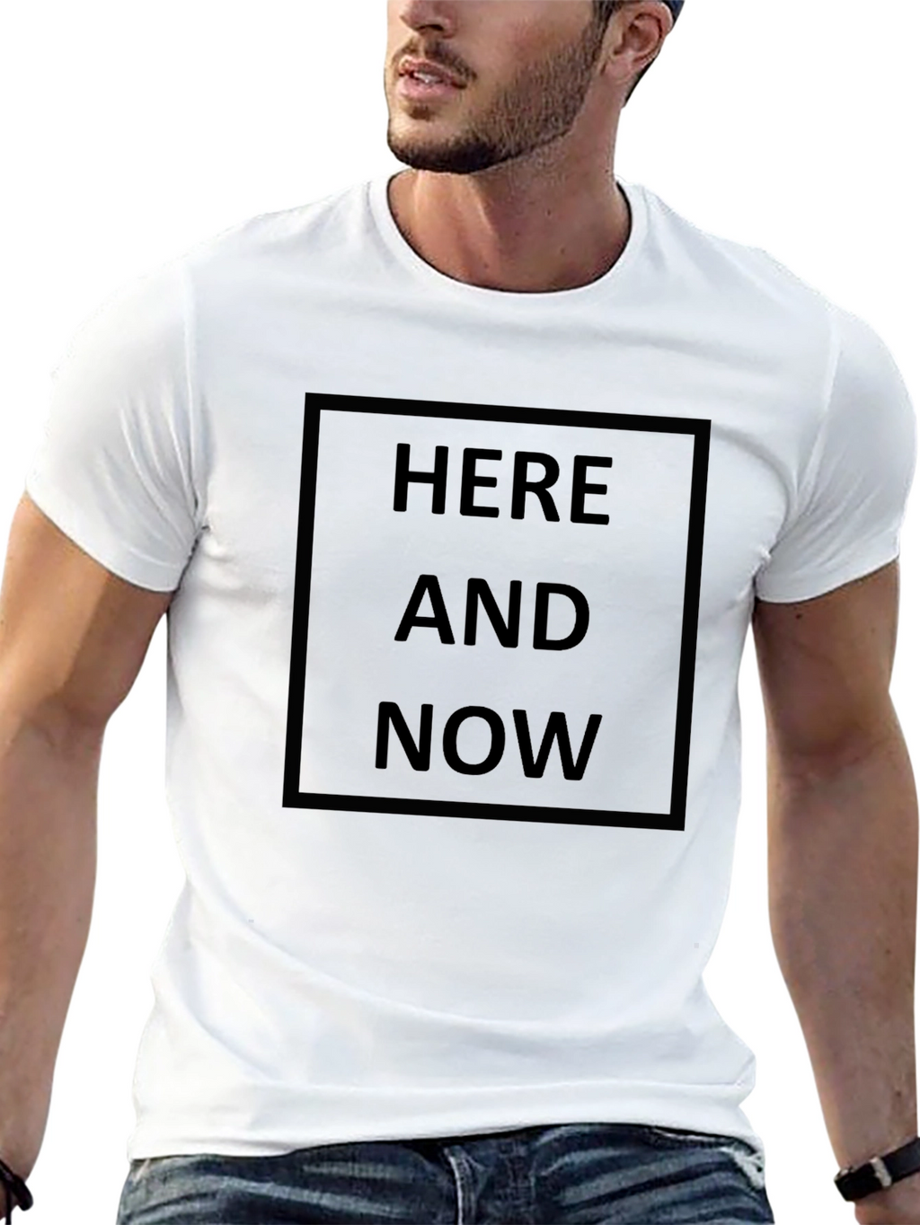 Here and Now Black Graphic Tee