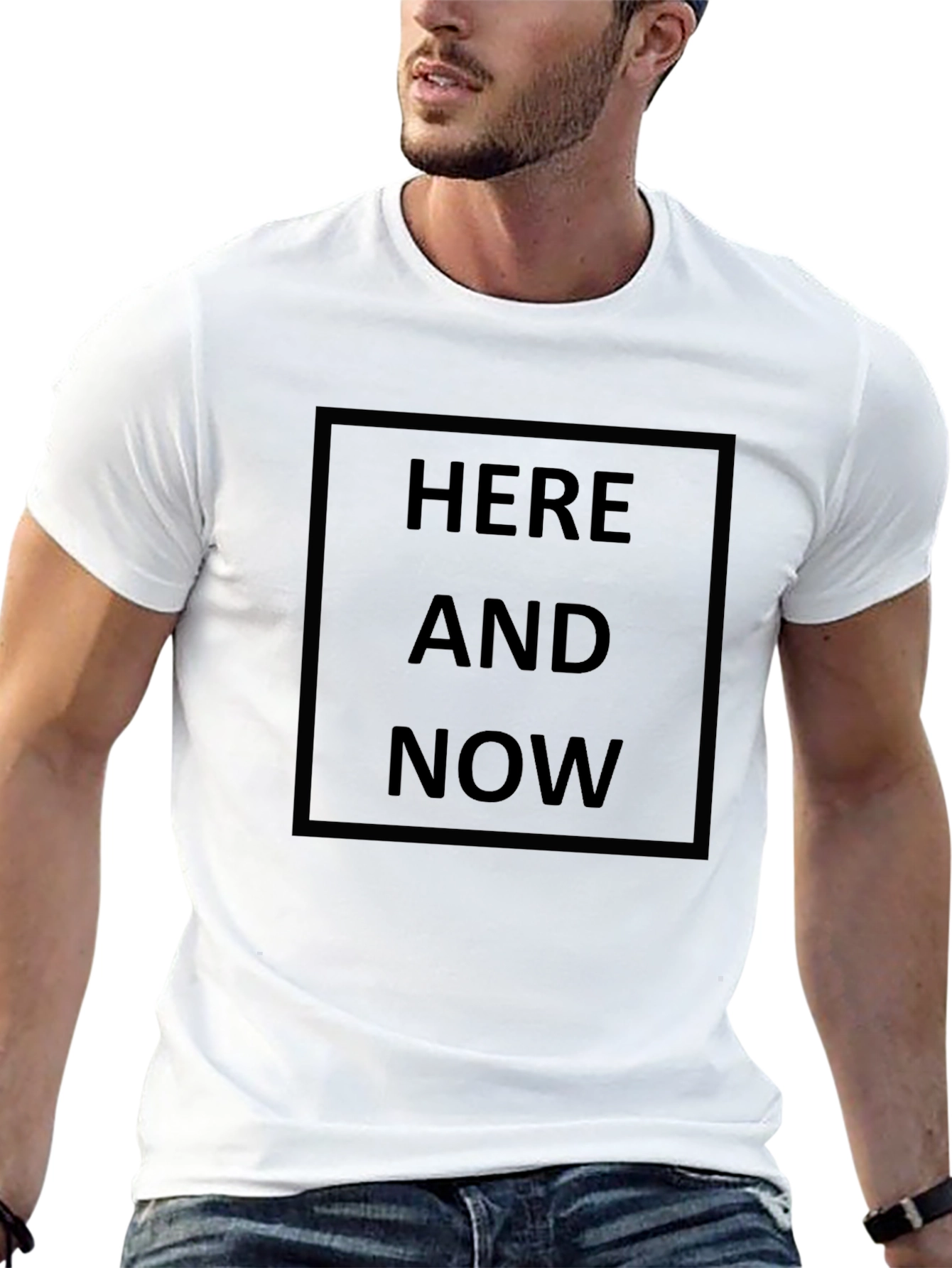 Here and Now Black Graphic Tee