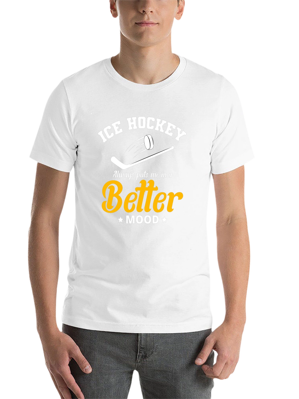 Ice Hockey Better Mood Black T-Shirt