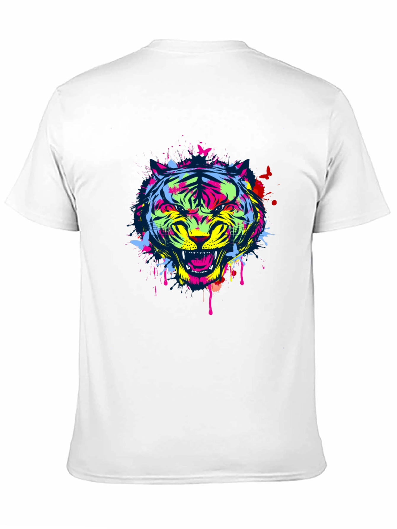 Bold Tiger Graphic Tee - Modern Art Shirt
