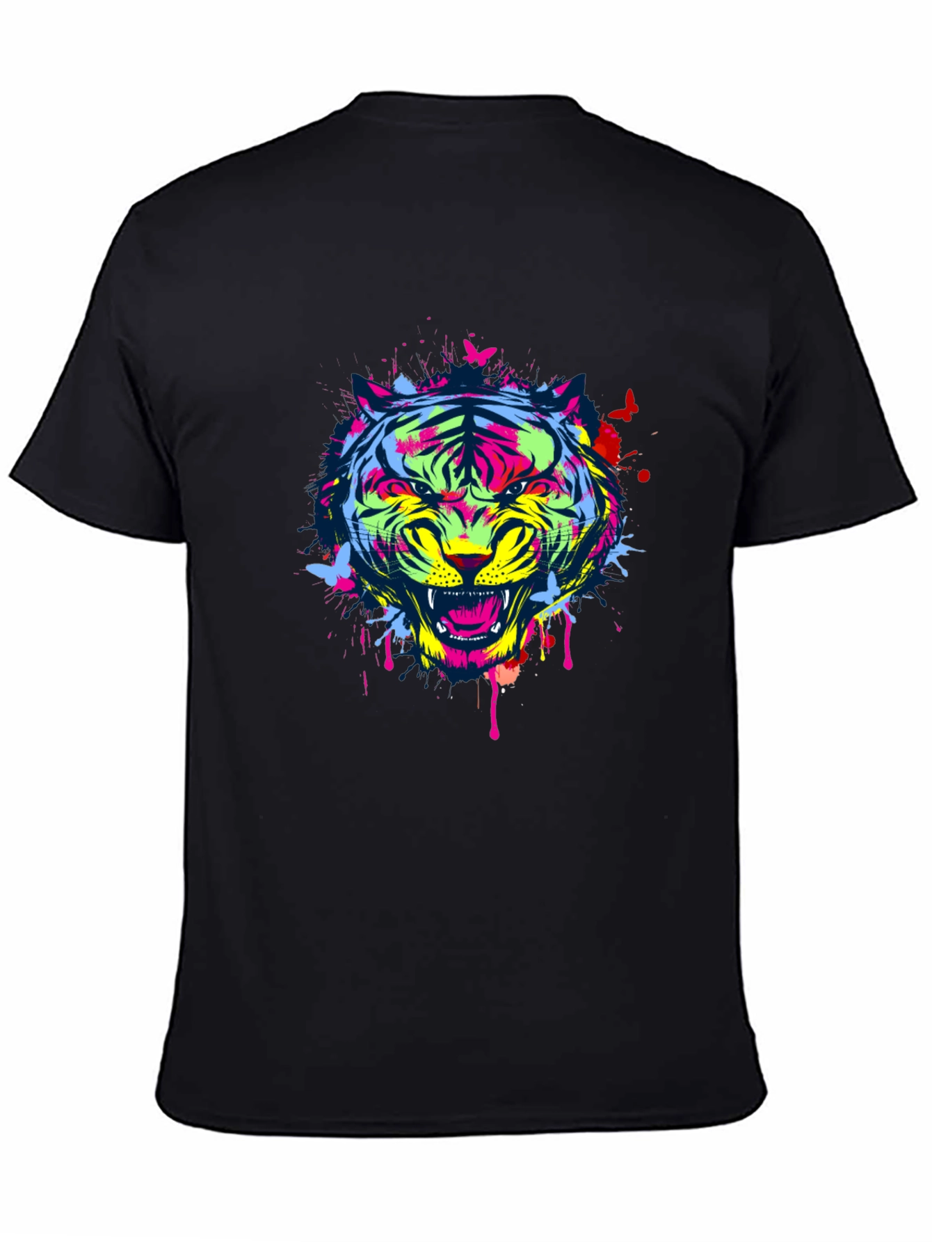 Bold Tiger Graphic Tee - Modern Art Shirt