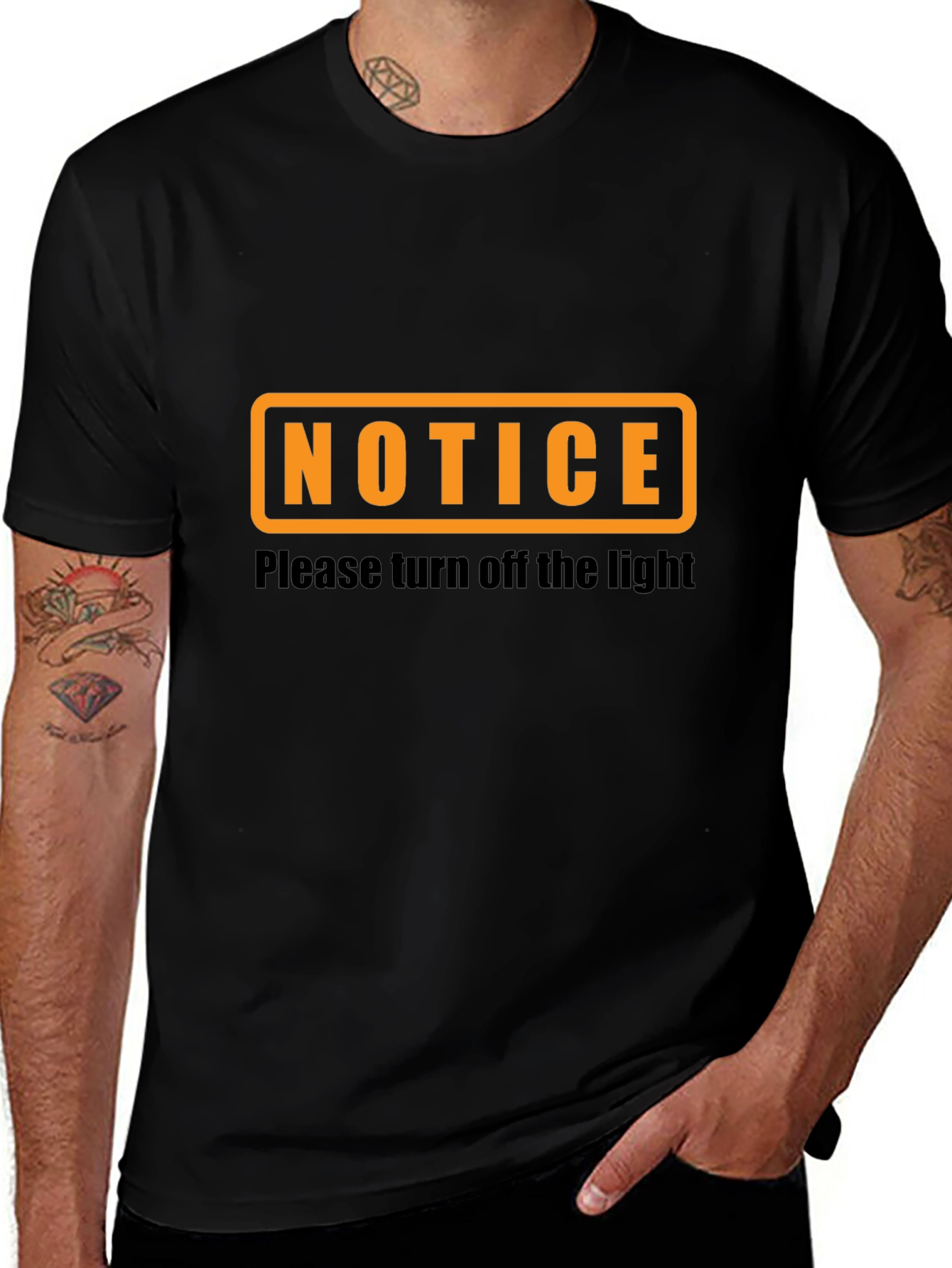 Notice - Turn Off the Light Graphic T-Shirt