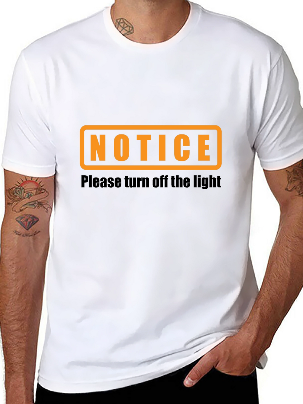 Notice - Turn Off the Light Graphic T-Shirt