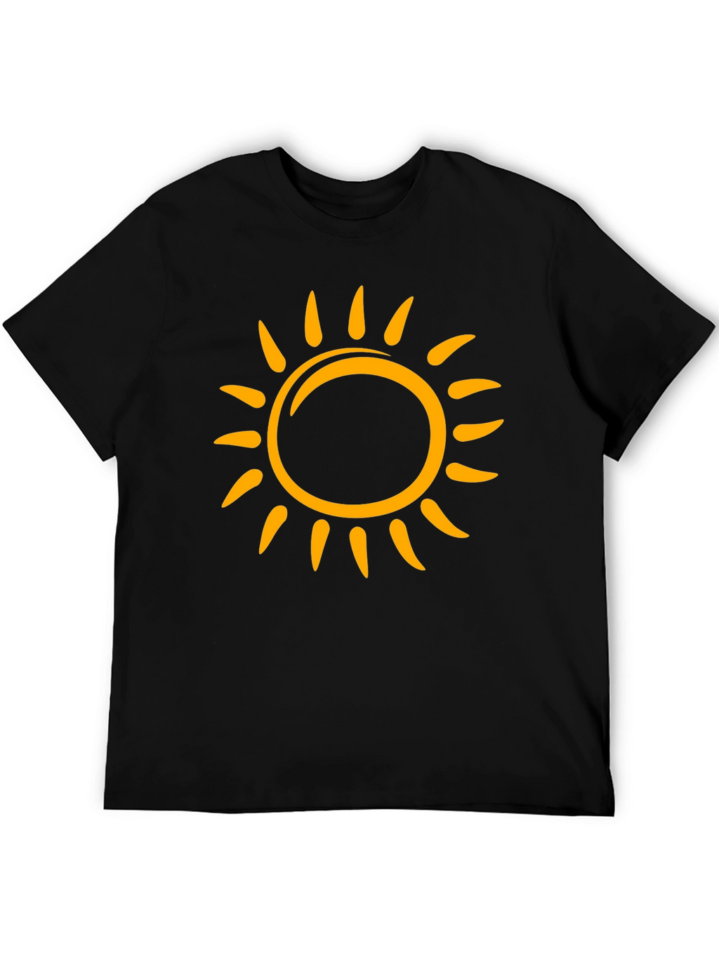 Sunny Graphic Tee - Black Cotton T-Shirt