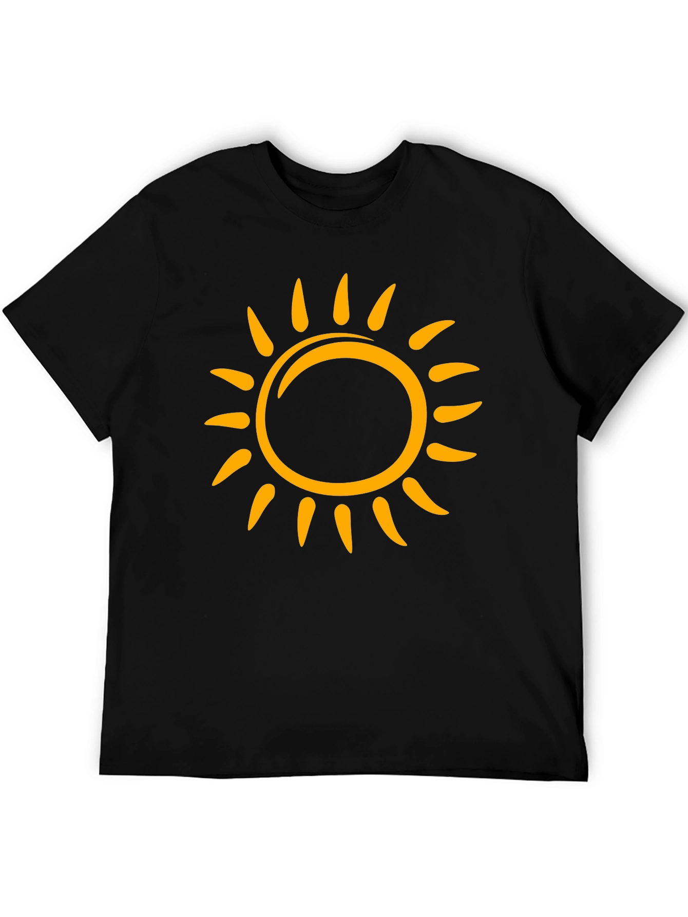 Sunny Graphic Tee - Black Cotton T-Shirt