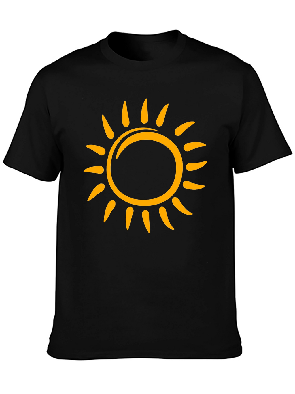 Sunny Graphic Tee - Black Cotton T-Shirt