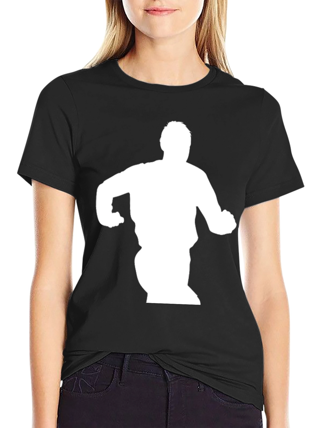 Silhouette Graphic Tee - Black Cotton Blend