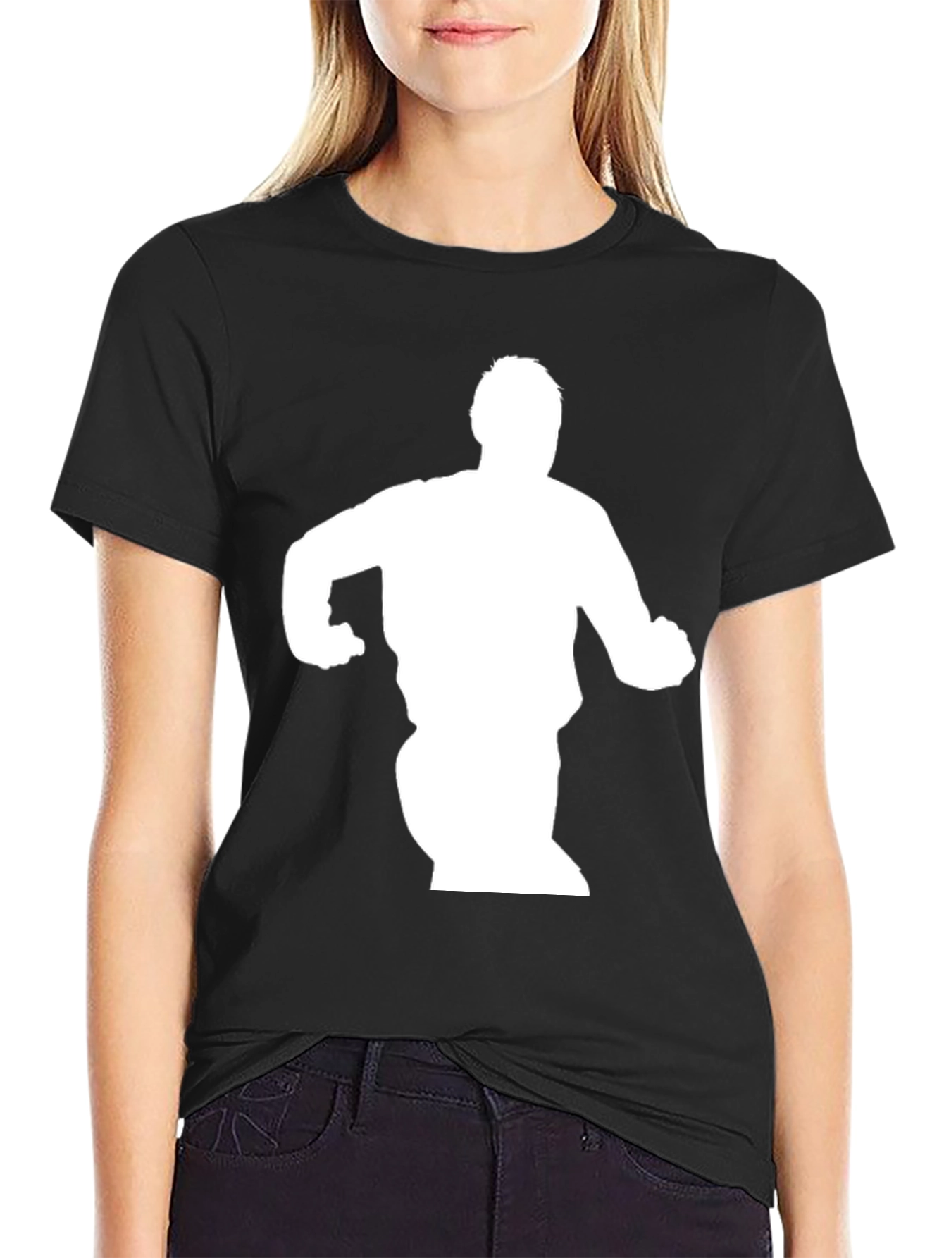 Silhouette Graphic Tee - Black Cotton Blend