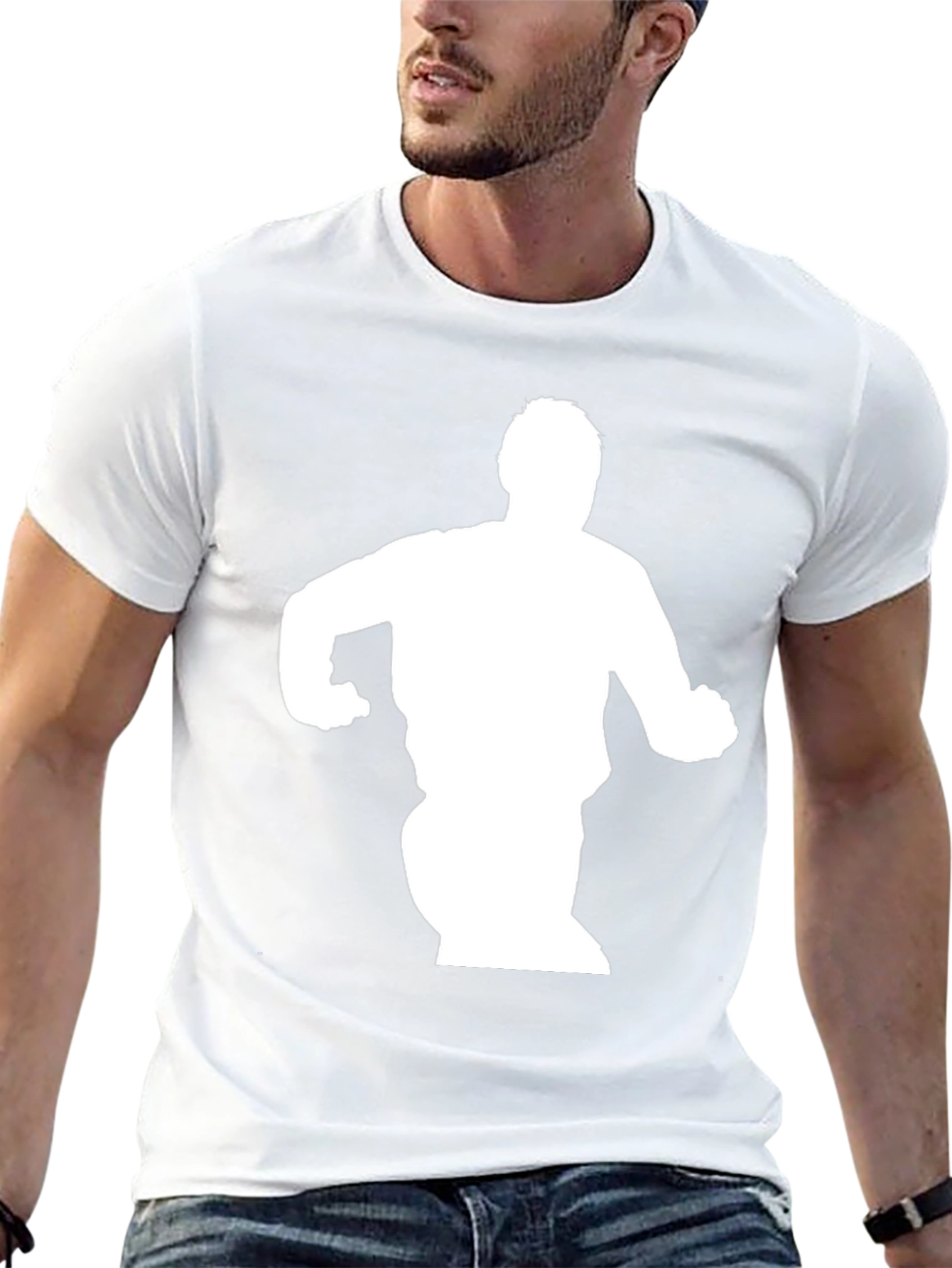Silhouette Graphic Tee - Black Cotton Blend