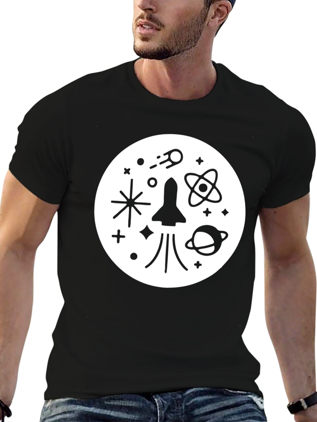 Space Exploration T-Shirt - Rocket Planets Stars