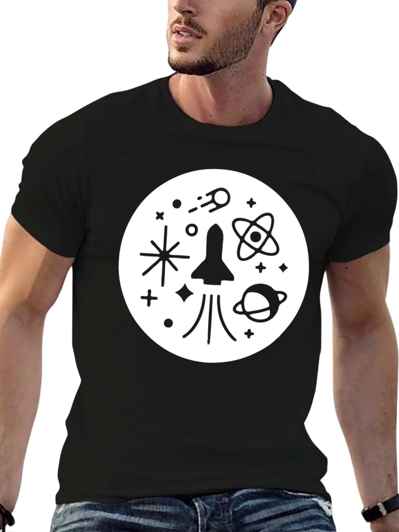 Space Exploration T-Shirt - Rocket Planets Stars