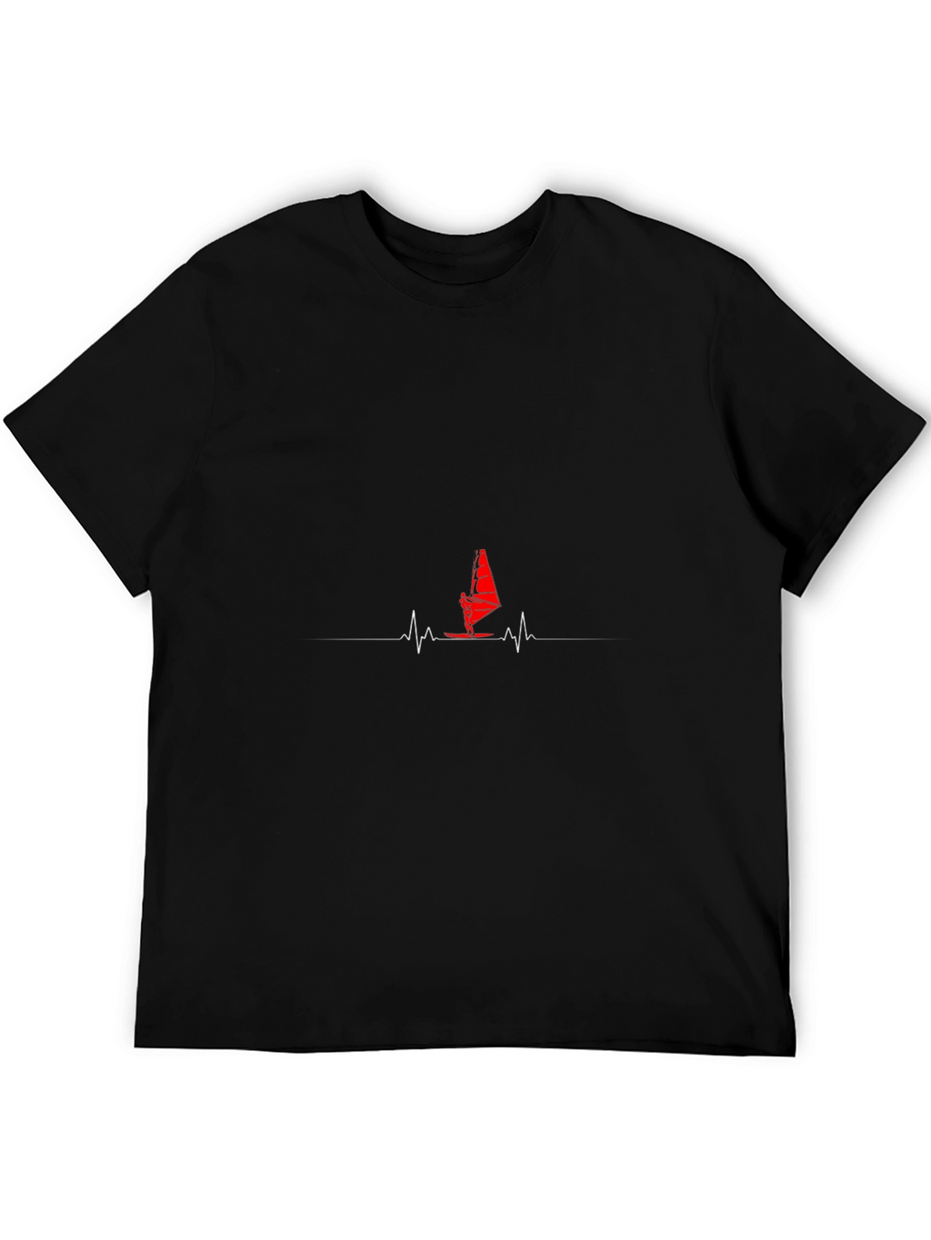 Windsurf Heartbeat Graphic Tee - Black