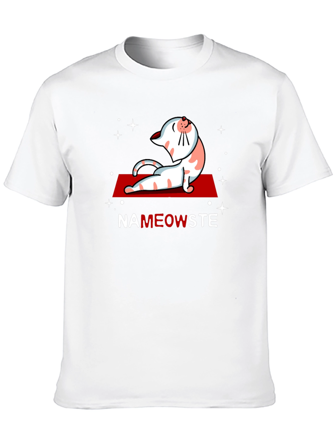 NaMEOWste Cat Yoga T-Shirt - Black Cotton Tee