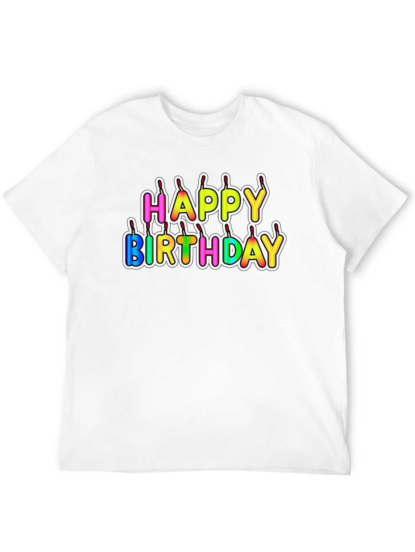 Happy Birthday Candle Letter T-Shirt