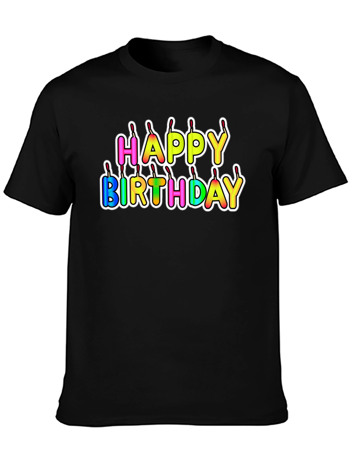 Happy Birthday Candle Letter T-Shirt