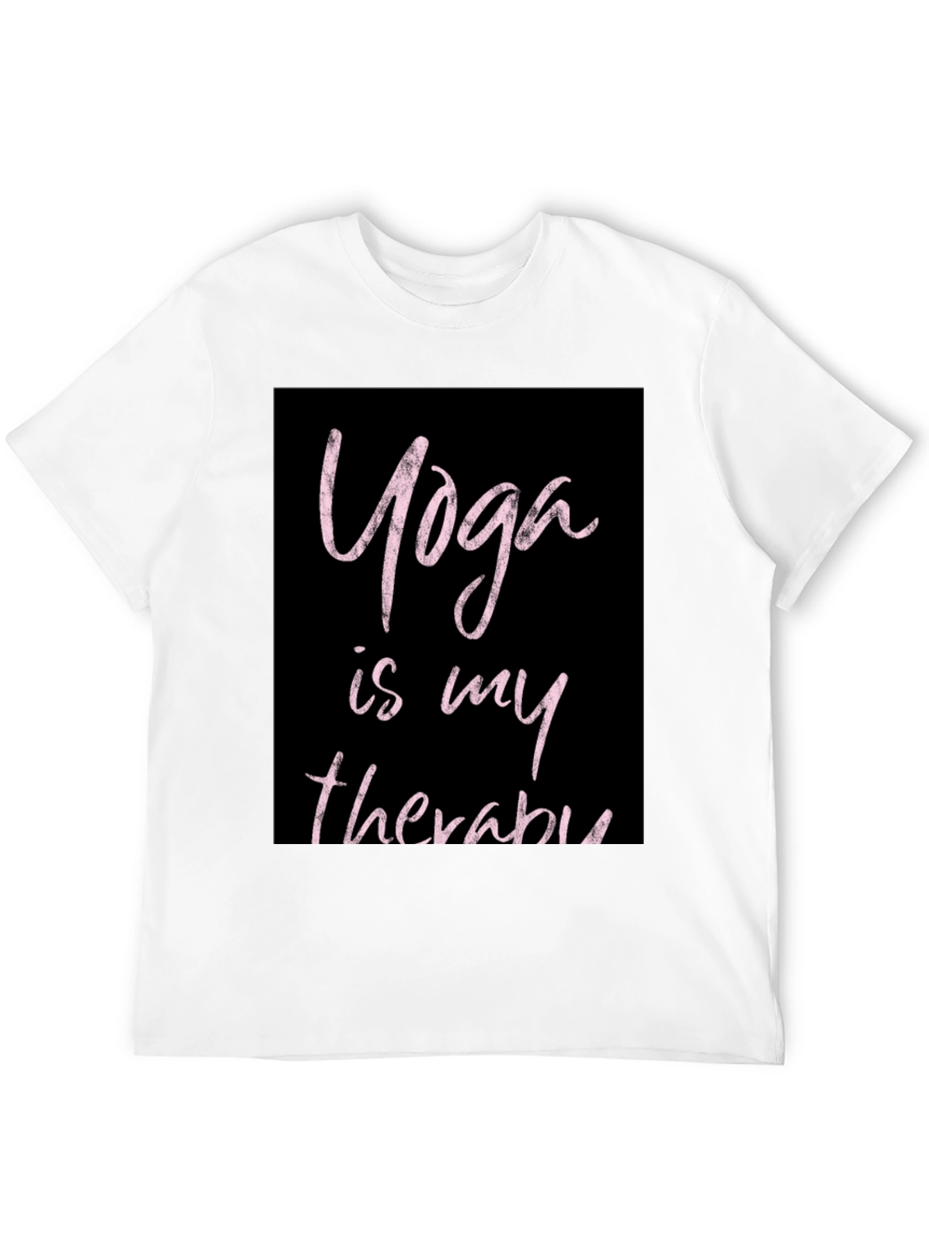 Yoga Is My Therapy Black T-Shirt