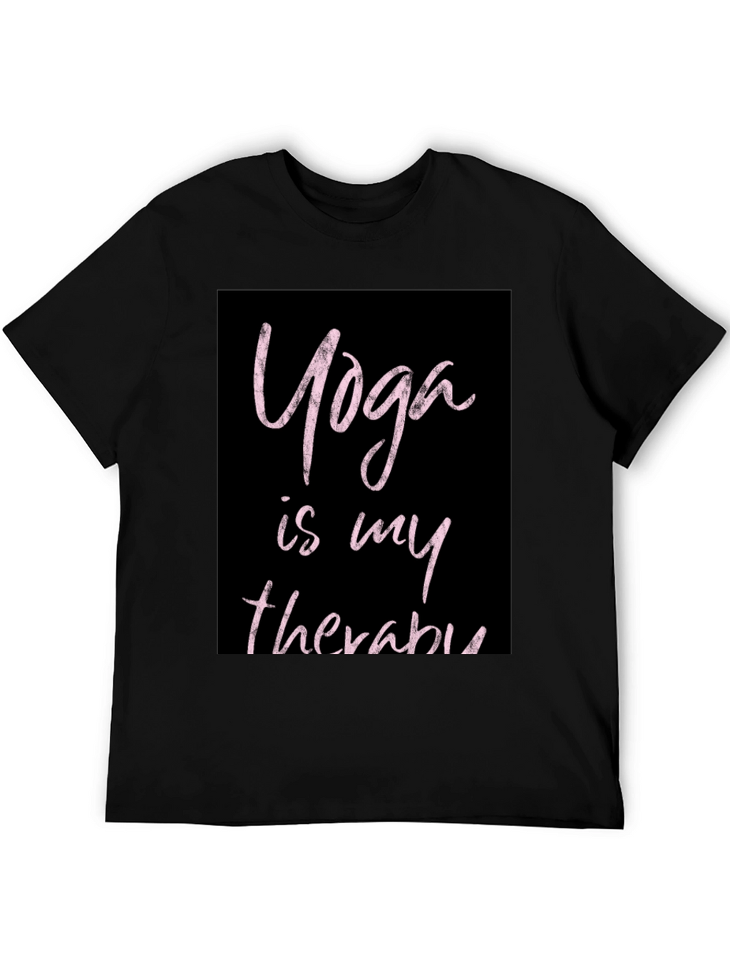 Yoga Is My Therapy Black T-Shirt