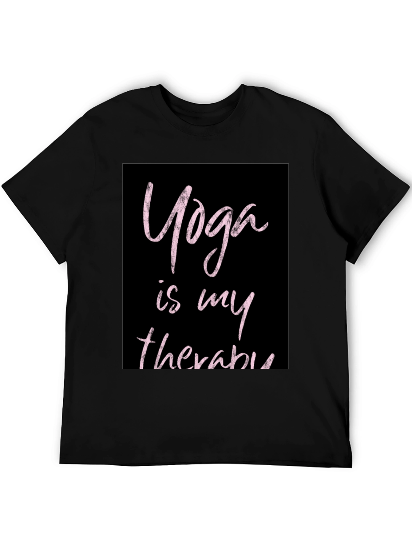 Yoga Is My Therapy Black T-Shirt