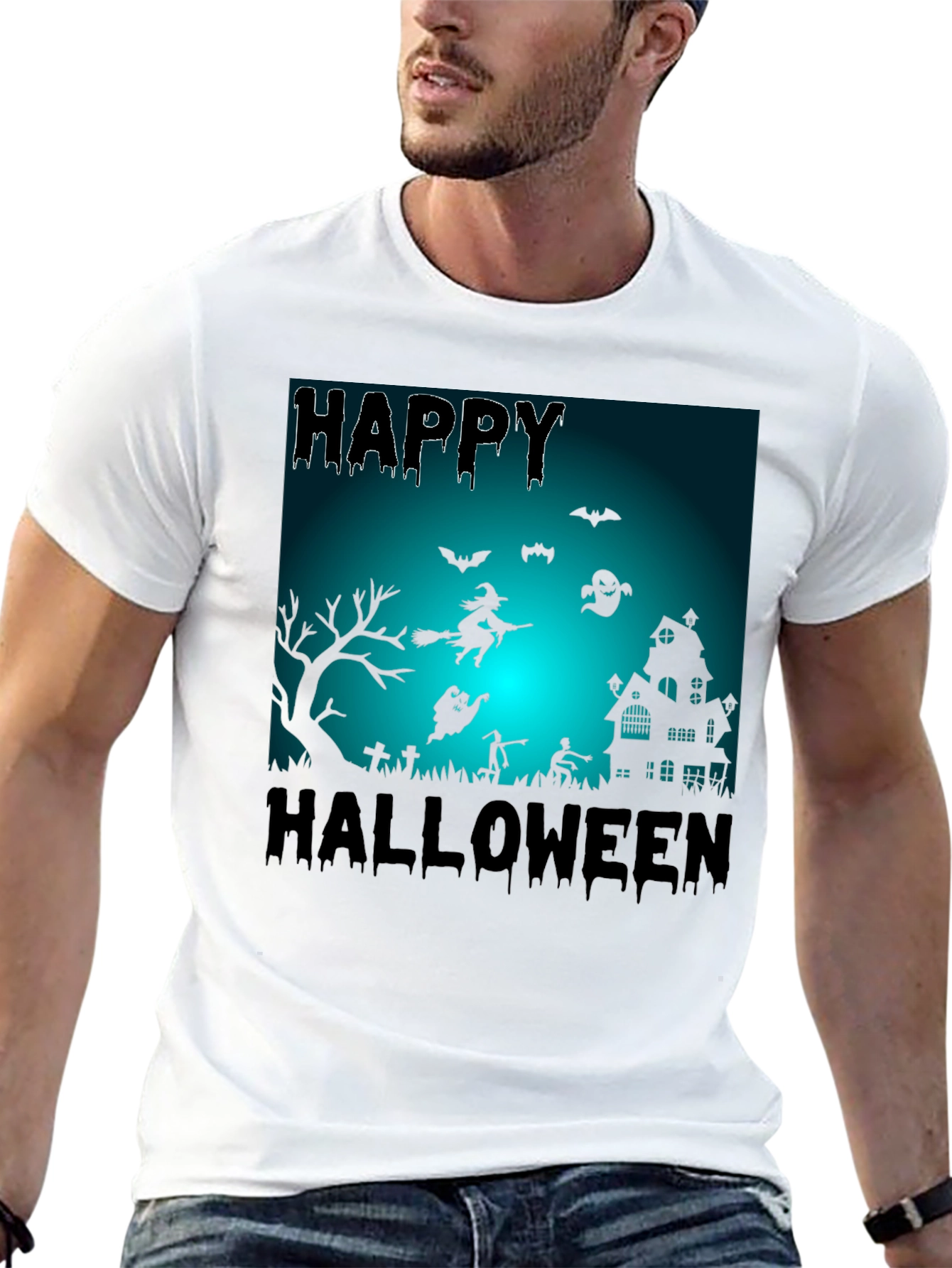 Happy Halloween Black Graphic Tee